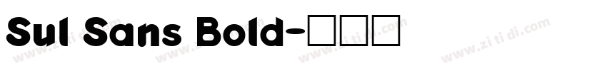 Sul Sans Bold字体转换